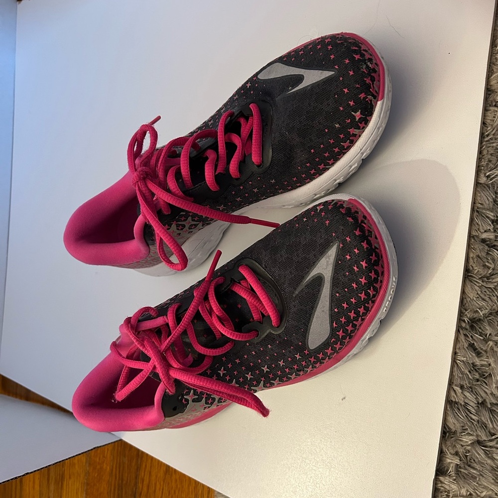 Brooks Black and Pink Athletic Shoes for Running
